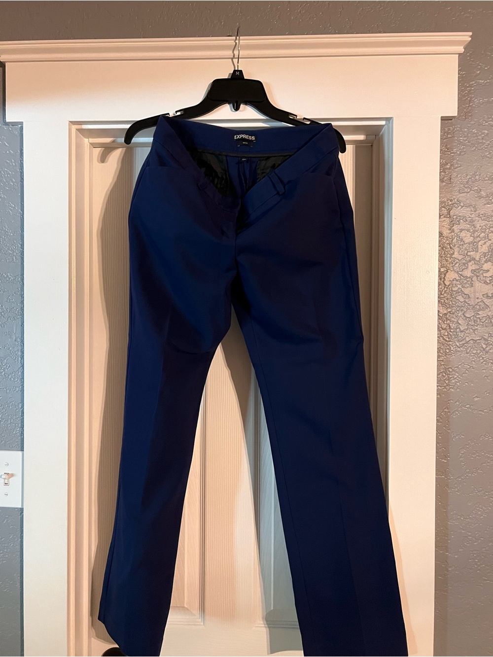 Express Navy Blue Boot-Cut Dress Pants